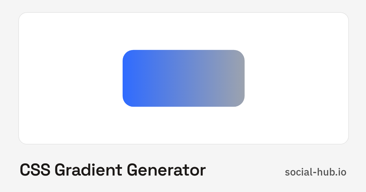 CSS Gradient Generator | Linear and radial in this tab